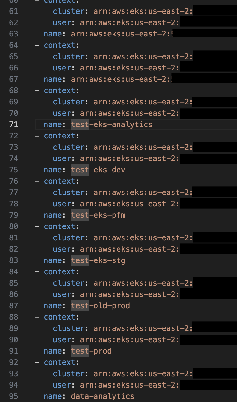 EKS Context Generated